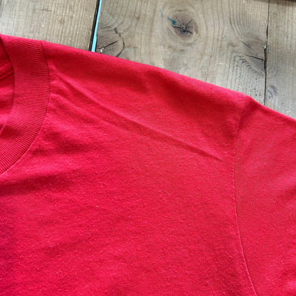 80's NIKE AIR JORDAN ウィングロゴTシャツ 赤(L)A6360T-SO
