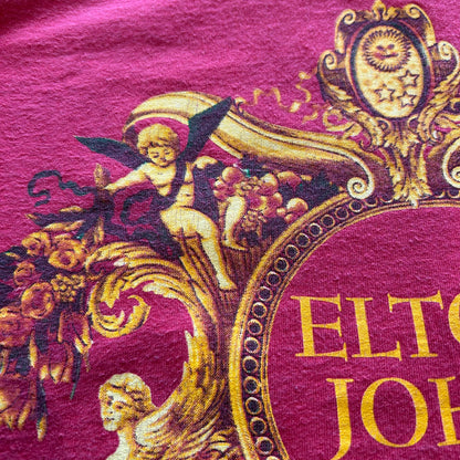 90's anvil ELTON JHON World Tour Tシャツ エルトン・ジョン 赤(L)/A4501T-SO