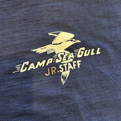 70's Champion チャンピオン バータグ トリムTシャツ リンガー 紺白(M)/A7553T-SO