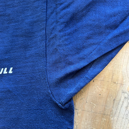 70's Champion チャンピオン バータグ トリムTシャツ リンガー 紺白(M)/A7553T-SO