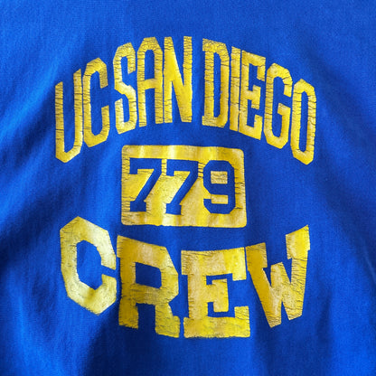 80's Champion リバースウィーブ UC SANDIEGO CREW バックプリント スウェットフーディー 襤褸(XL)/