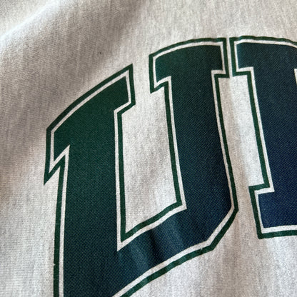 90's Champion Reverse Weave リバースウィーブ UIC 両面プリント カレッジスウェット クレイジーパターン (XL)/A8604R-SO