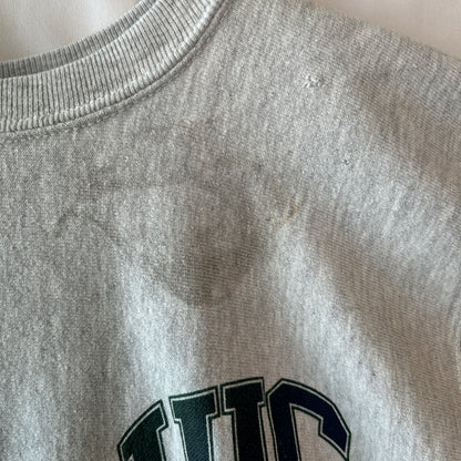 90's Champion Reverse Weave リバースウィーブ UIC 両面プリント カレッジスウェット クレイジーパターン (XL)/A8604R-SO