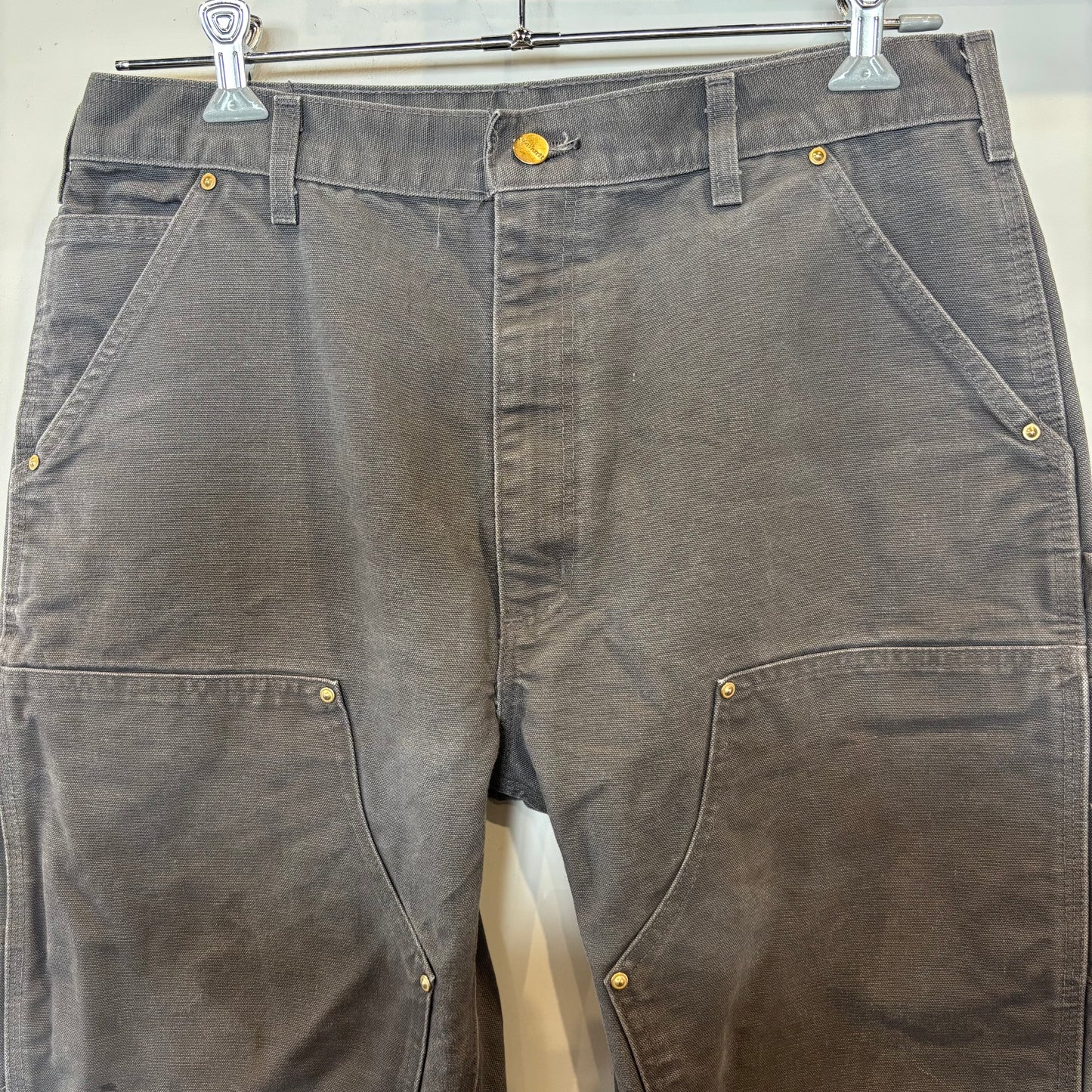 Carhartt カーハート ダブルニー ワークパンツ B01 GVL グレー (36×34)/B3433P-SO