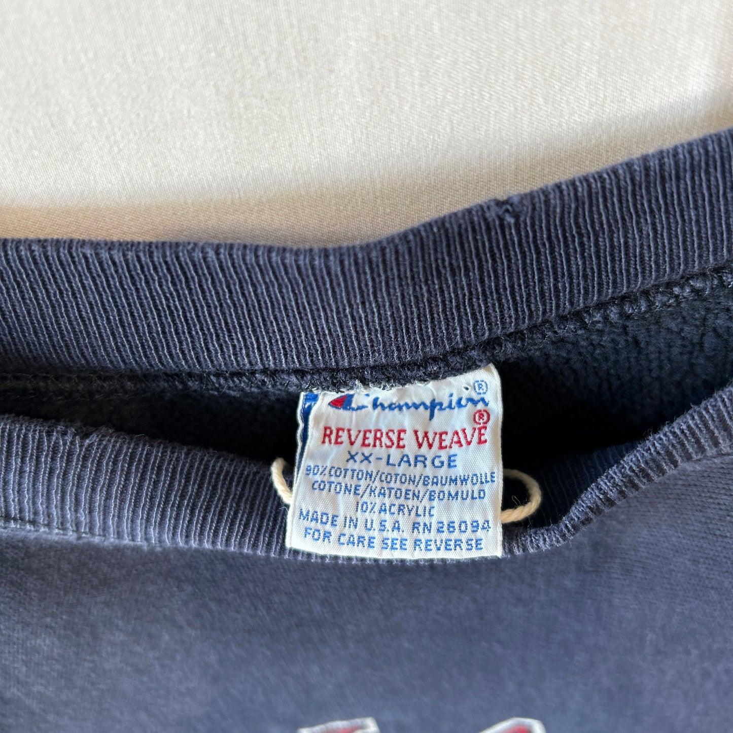 90's Champion リバースウィーブ New York Athletic Club ウィングフット スウェット ネイビー(XXL)/C1441R-SO