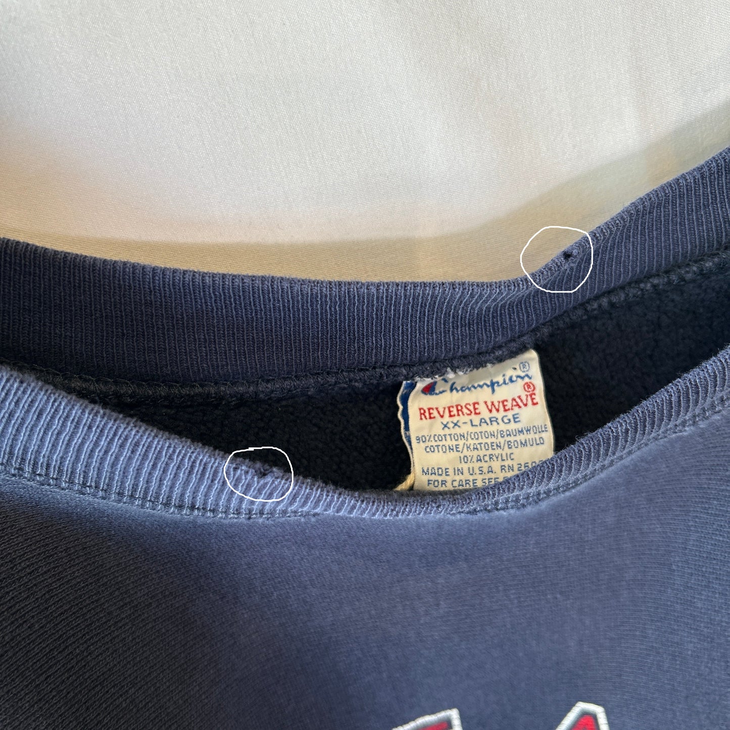 90's Champion リバースウィーブ New York Athletic Club ウィングフット スウェット ネイビー(XXL)/C1441R-SO