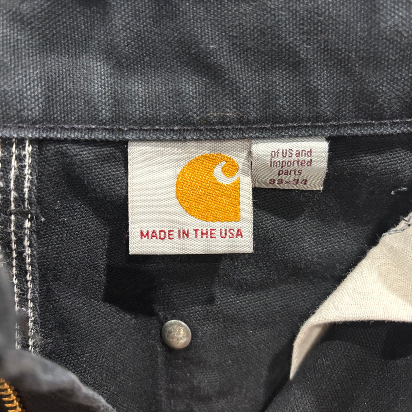 00's Carhartt カーハート ダブルニー ワークパンツ ペインター ブラック USA製(33×34)/B3431P-SO