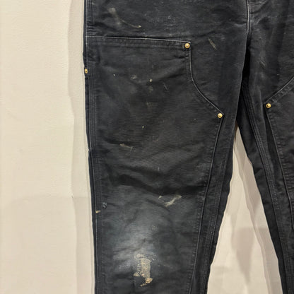 00's Carhartt カーハート ダブルニー ワークパンツ ペインター ブラック USA製(33×34)/B3431P-SO