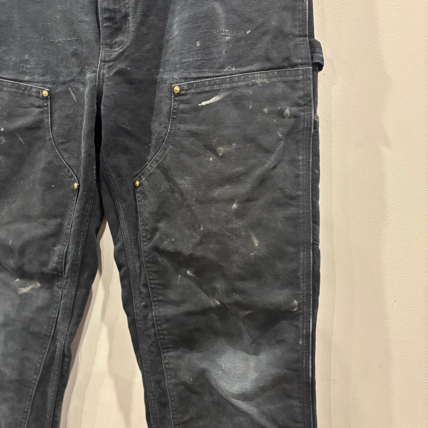 00's Carhartt カーハート ダブルニー ワークパンツ ペインター ブラック USA製(33×34)/B3431P-SO