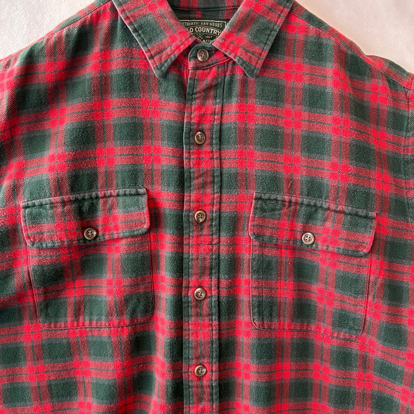 90's POLO COUNTRY ポロカントリー ラルフ ネルシャツ(L)/C0751SH-SO
