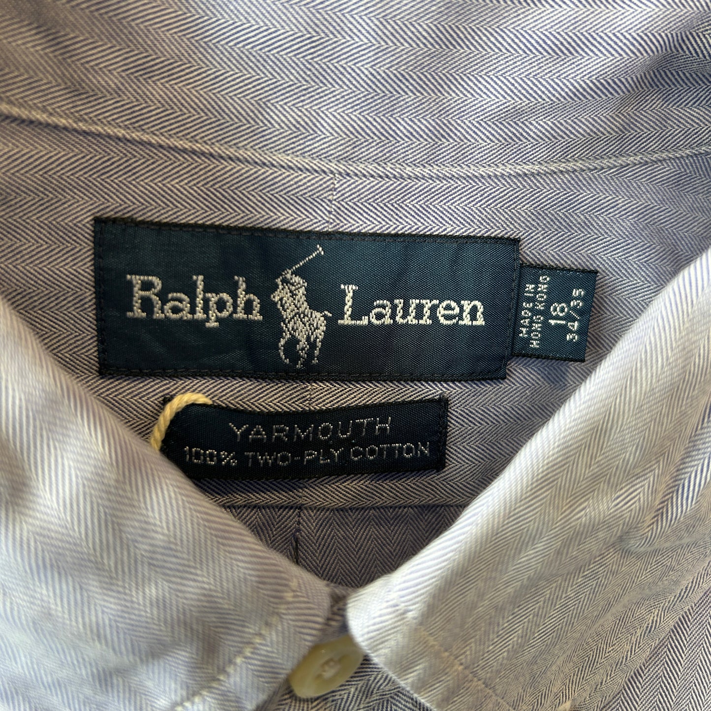 Ralph Lauren ラルフローレン ”YARMOUTH" コットンヘリンボーンシャツ 薄紫(18 34/35)/A8019SH-SO
