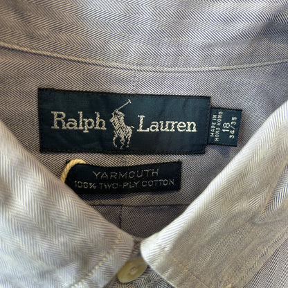 Ralph Lauren ラルフローレン ”YARMOUTH" コットンヘリンボーンシャツ 薄紫(18 34/35)/A8019SH-SO