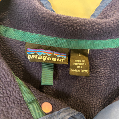 90's Patagonia パタアゴニア シンチラ スナップT フリース 紺 (L)/C0103F-SO