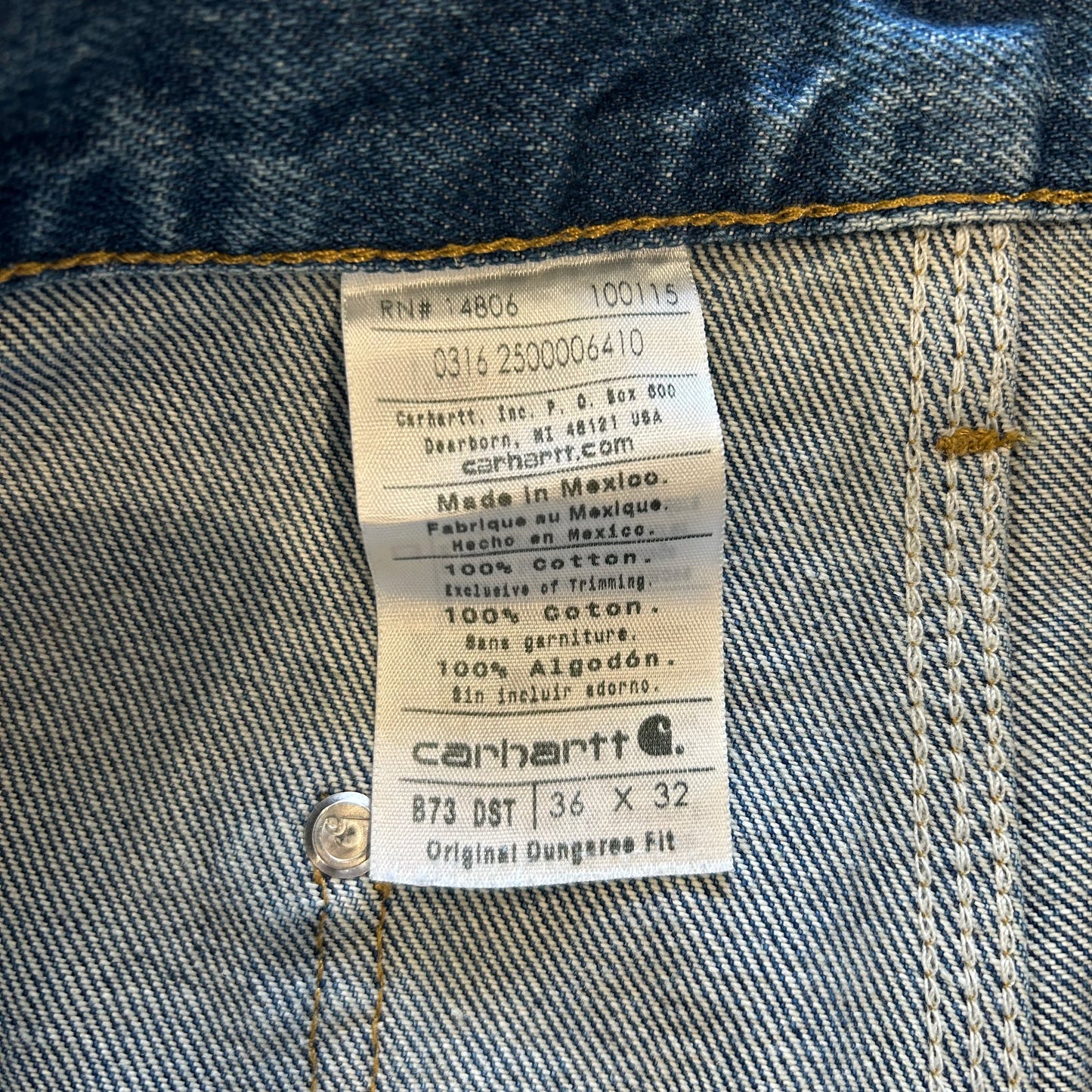 00's Carhartt カーハート ダブルニーデニムパンツ (36×32)A6369P-SO