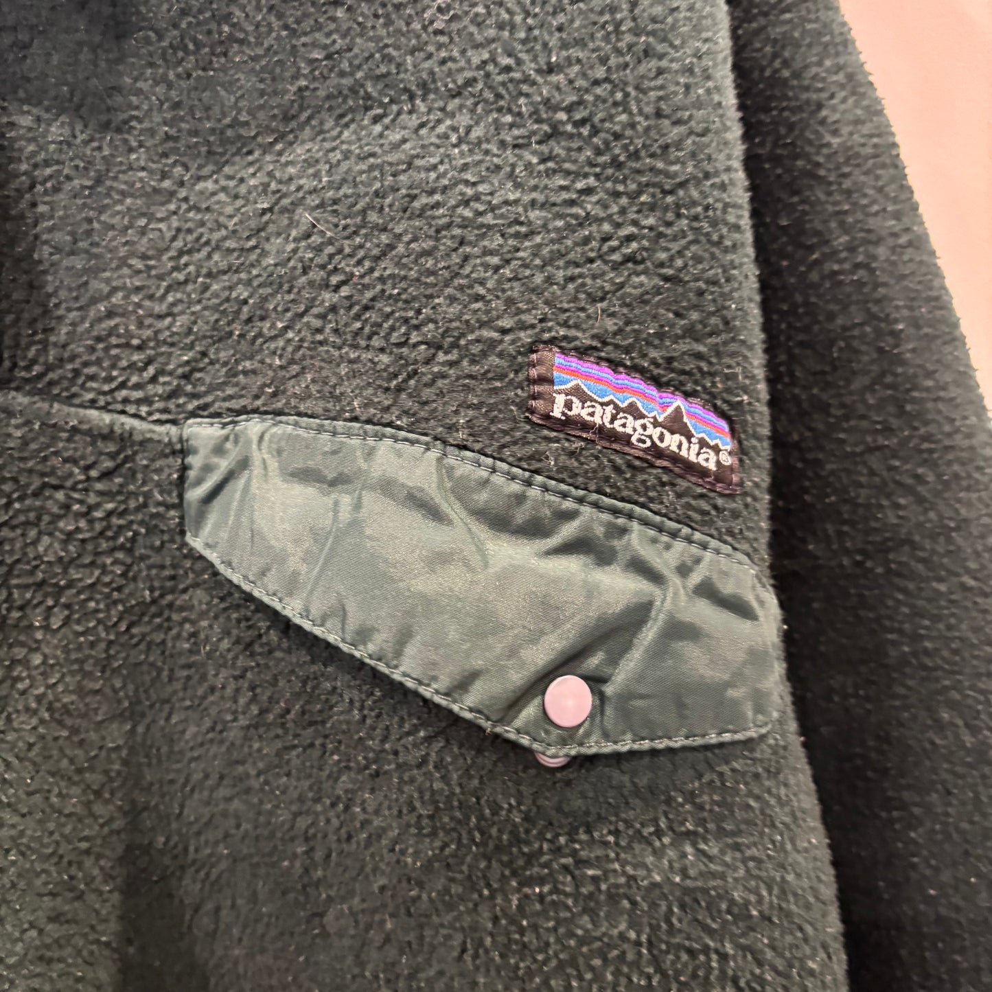 90's~ Patagonia パタゴニア シンチラ スナップT フリース 深緑 (M)/C0091F-SO