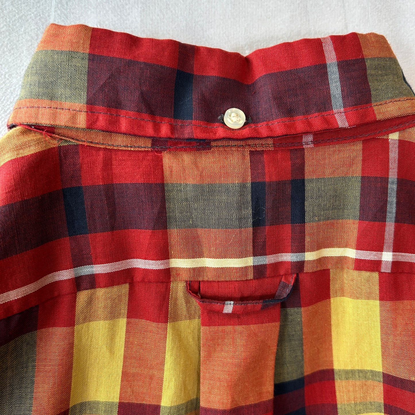 70's Sears Perma Prest シアーズ ボタンダウンチェックシャツ (M)/6708SH-SO
