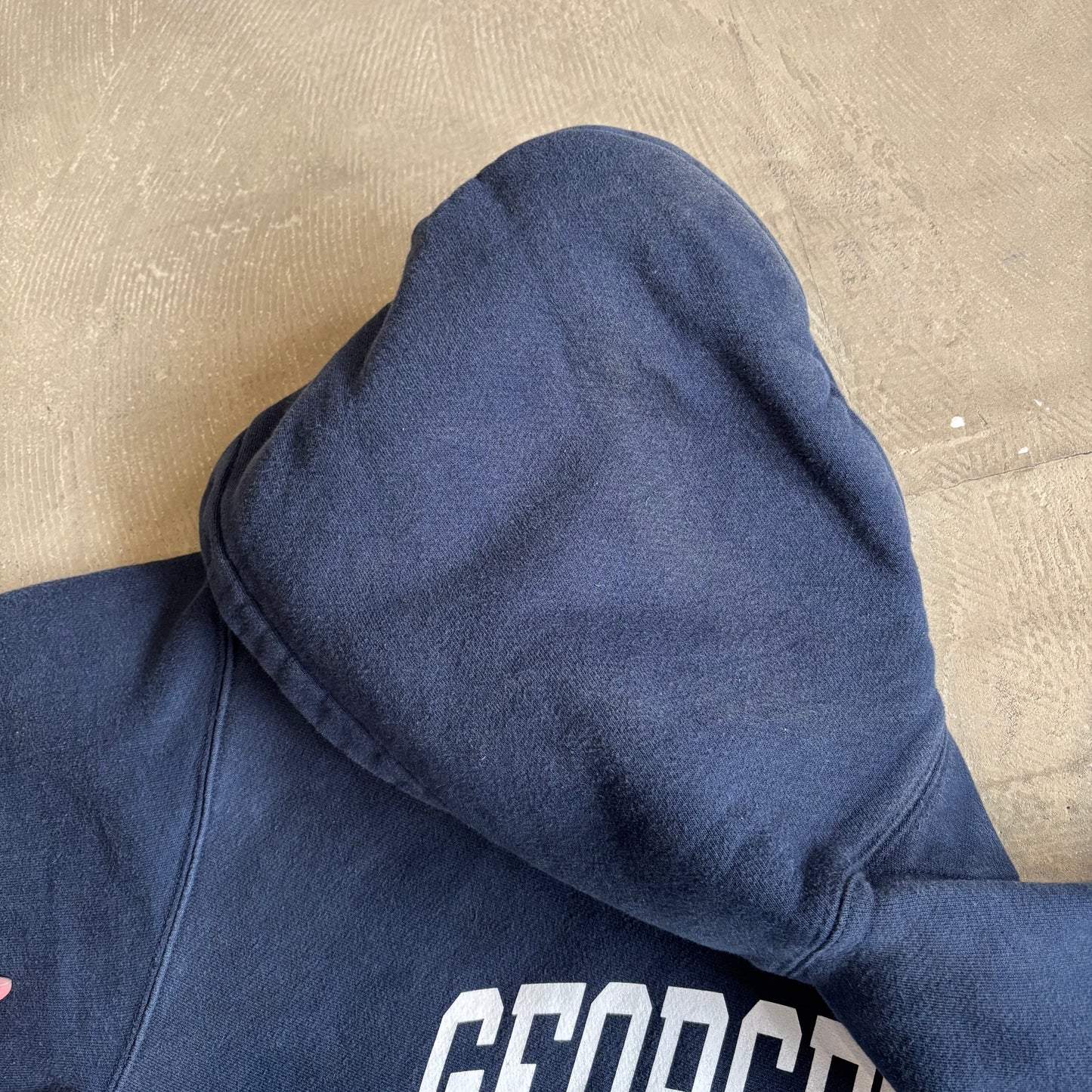 00's Campion Reverse Weave リバースウィーブ GEORGETOWN カレッジ フーディー ネイビー(XL) /A8134S-SO