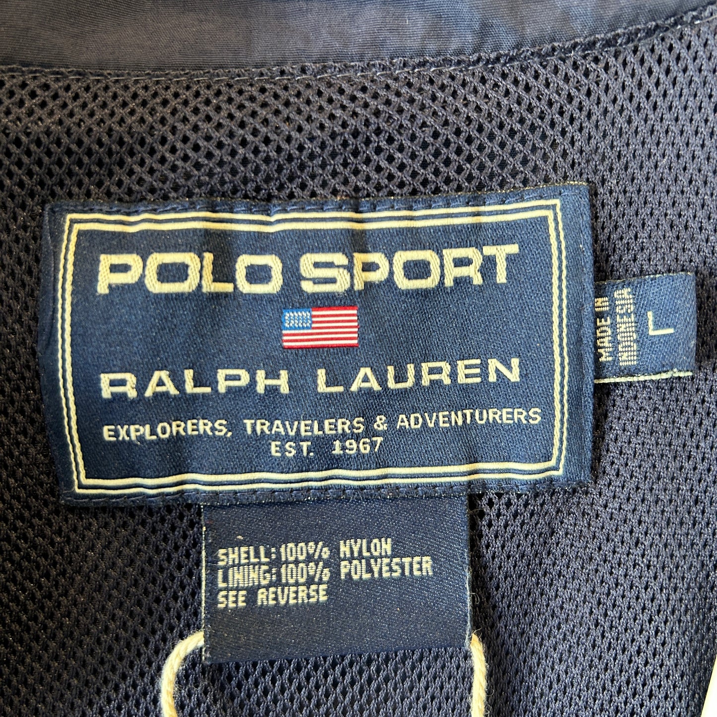 90's Polo Sport ポロスポーツ ラルフローレン スタンドカラーナイロントラックジャケット (L)/C1447J-SO