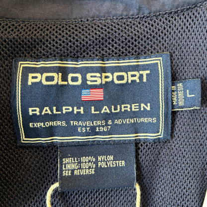 90's Polo Sport ポロスポーツ ラルフローレン スタンドカラーナイロントラックジャケット (L)/C1447J-SO