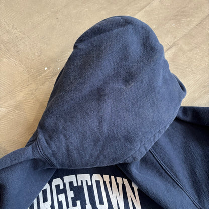 00's Campion Reverse Weave リバースウィーブ GEORGETOWN カレッジ フーディー ネイビー(XL) /A8134S-SO