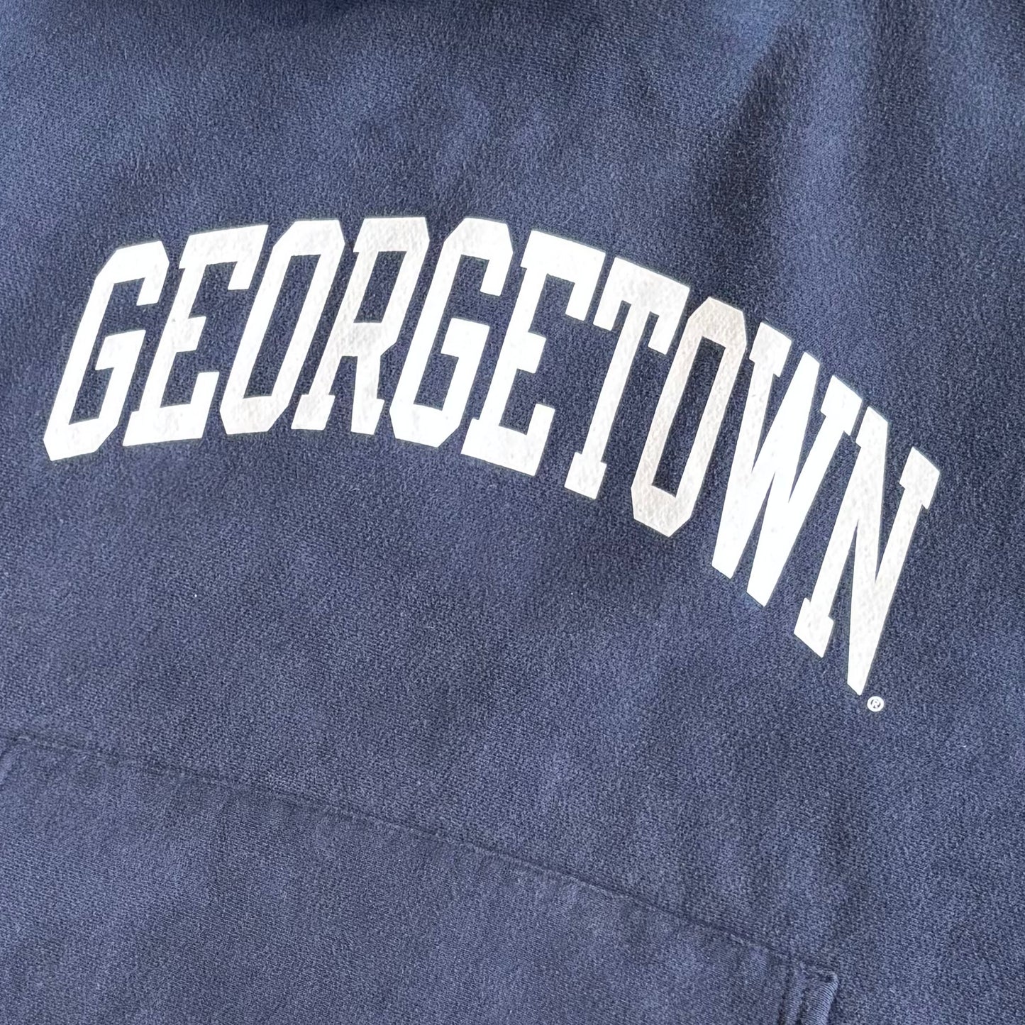 00's Campion Reverse Weave リバースウィーブ GEORGETOWN カレッジ フーディー ネイビー(XL) /A8134S-SO