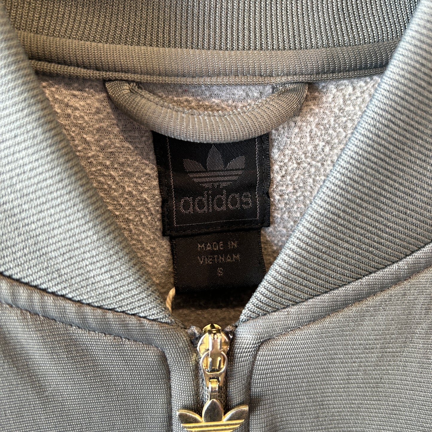 00's adidas アディダス トラックジャケット トレフォイル グレー(S)/B2505J-SO