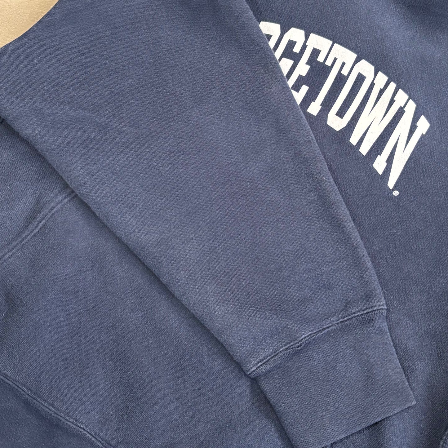 00's Campion Reverse Weave リバースウィーブ GEORGETOWN カレッジ フーディー ネイビー(XL) /A8134S-SO