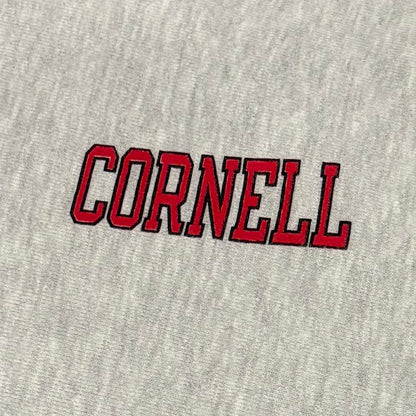 00's Champion REVERSE WEAVE リバースウィーブ CORNELL 両面プリント カレッジフーディー アッシュグレー (XL)/A8197S-SO