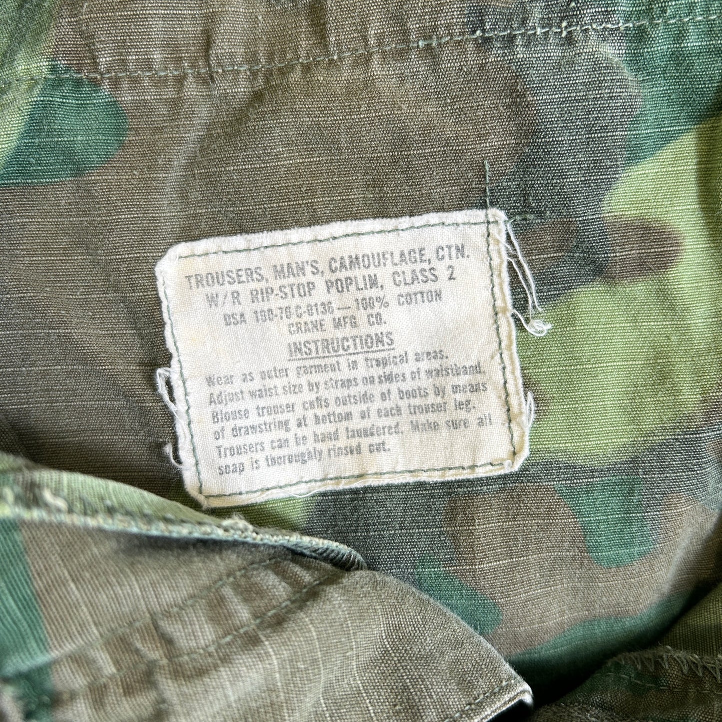 70's U.S.ARMY ERDL ジャングルファティーグパンツ リップストップ 4thモデル リーフパターン(S-S)/B1723P-SO