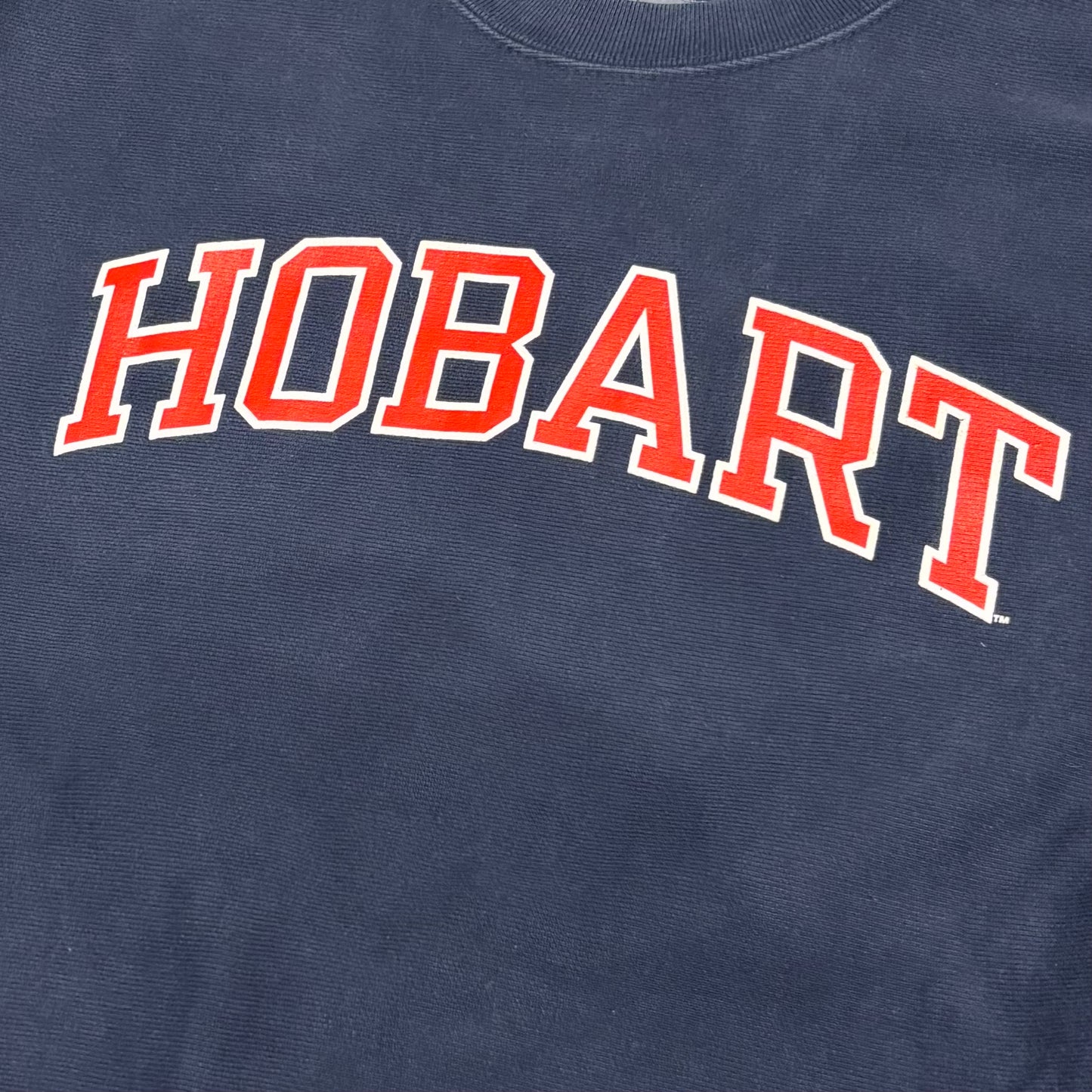 00's Champion チャンピオン REVERSE WEAVE リバースウィーブ HOBART 両面プリント カレッジスウェット ネイビー (S) /A8135S-SO