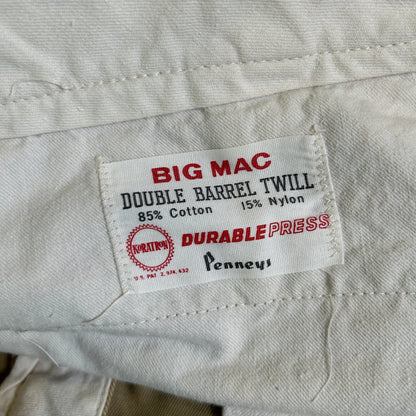 70's BIG MAC コットンツイルワークパンツ チノパン Penney`s ベージュ/A7369P-SO