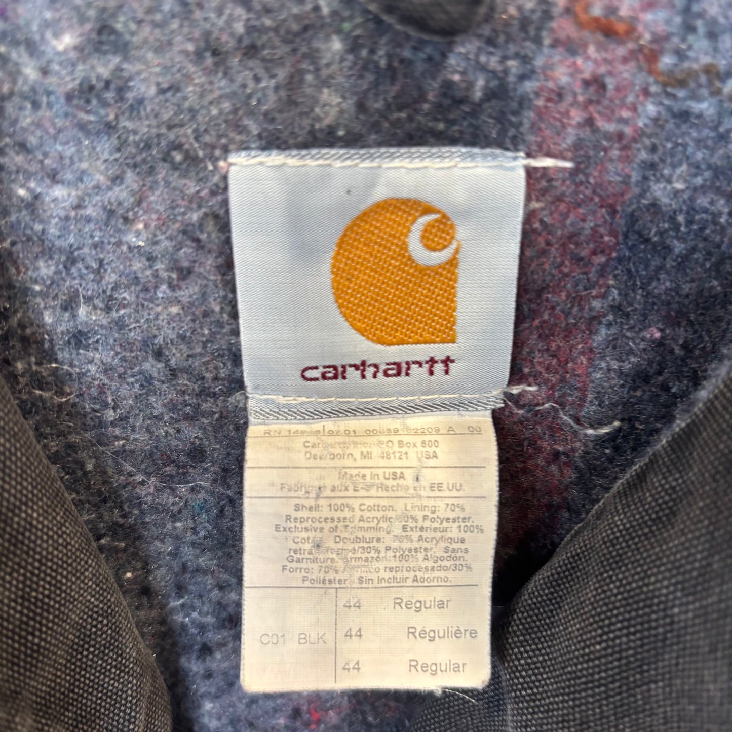 00's Carhartt カーハート チョアコート C01 BLK 黒 (44)/B3407J-SO