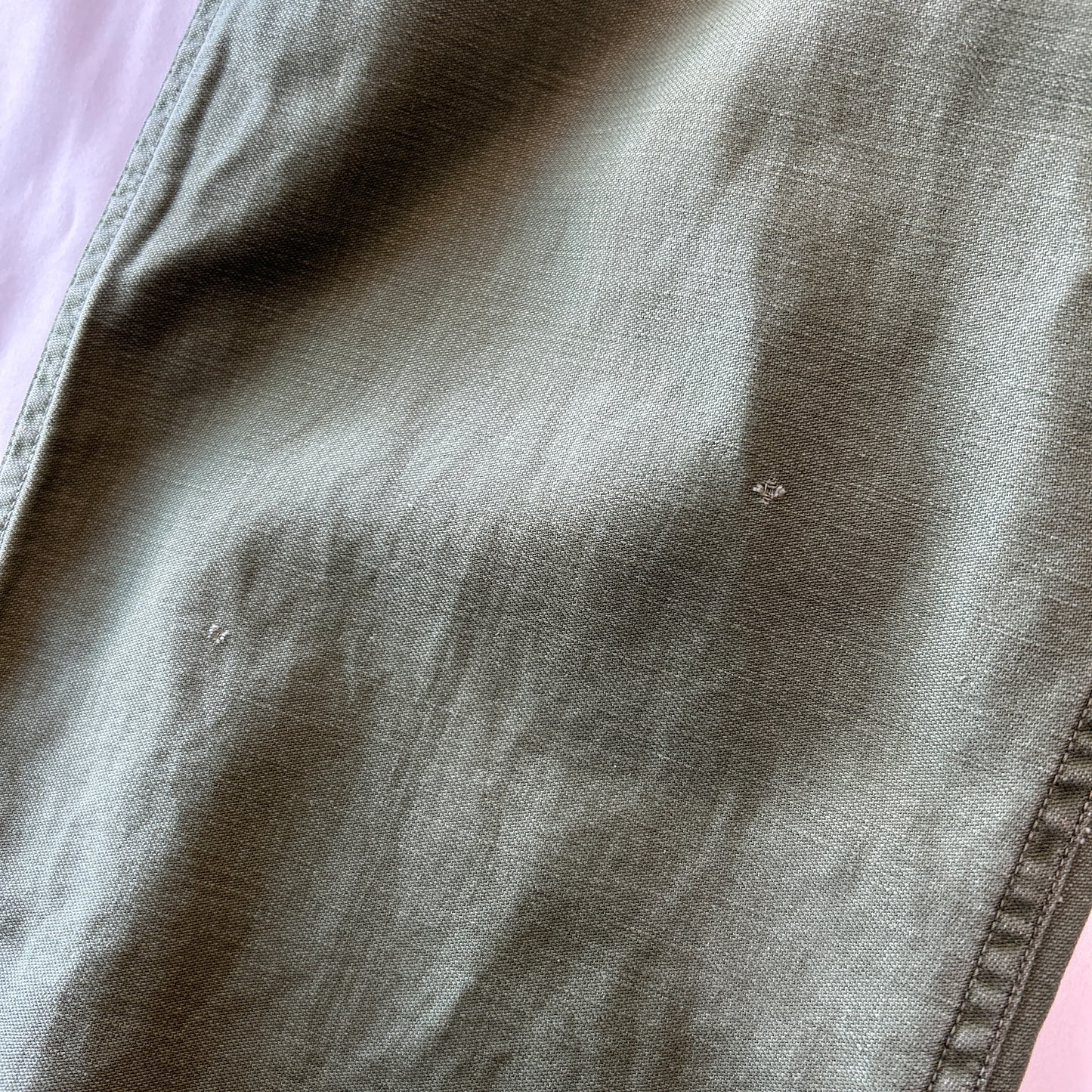 60's U.S.ARMY OG-107 Utility Pants ベイカーパンツ サイドアジャスター 平ボタン(Medium)/C1448P-SO