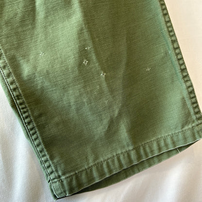 60's U.S.ARMY OG-107 Utility Pants ベイカーパンツ サイドアジャスター 平ボタン(Medium)/C1448P-SO
