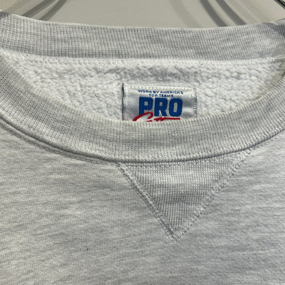 90's Russell Athletic ラッセル PRO Cotton ３段プリントカレッジスウェット グレー(XL)/A8518S-SO