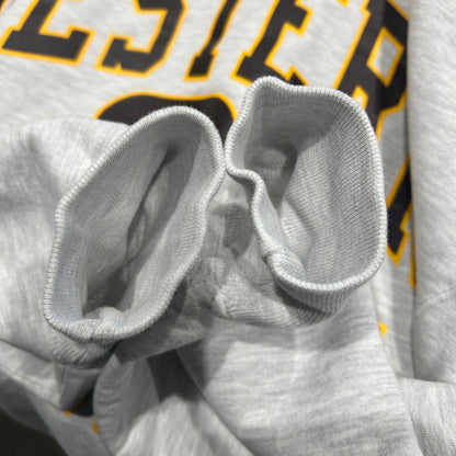 90's Russell Athletic ラッセル PRO Cotton ３段プリントカレッジスウェット グレー(XL)/A8518S-SO