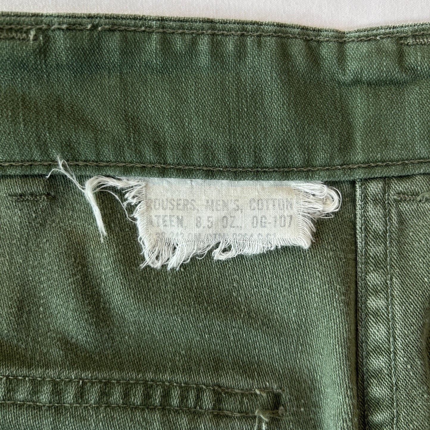 60's U.S.ARMY OG-107 Utility Pants ベイカーパンツ サイドアジャスター 平ボタン(Medium)/C1448P-SO