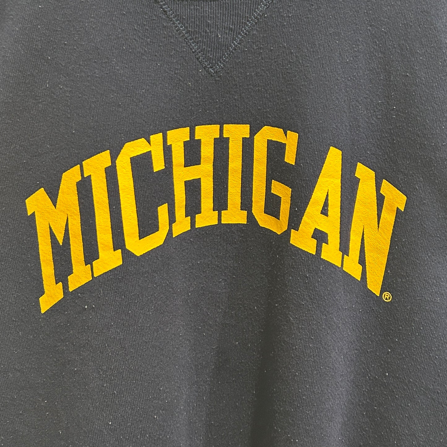 90's Russell Athletic ラッセル MICHIGAN カレッジスウェット ネイビー(XL)/A8475S-SO