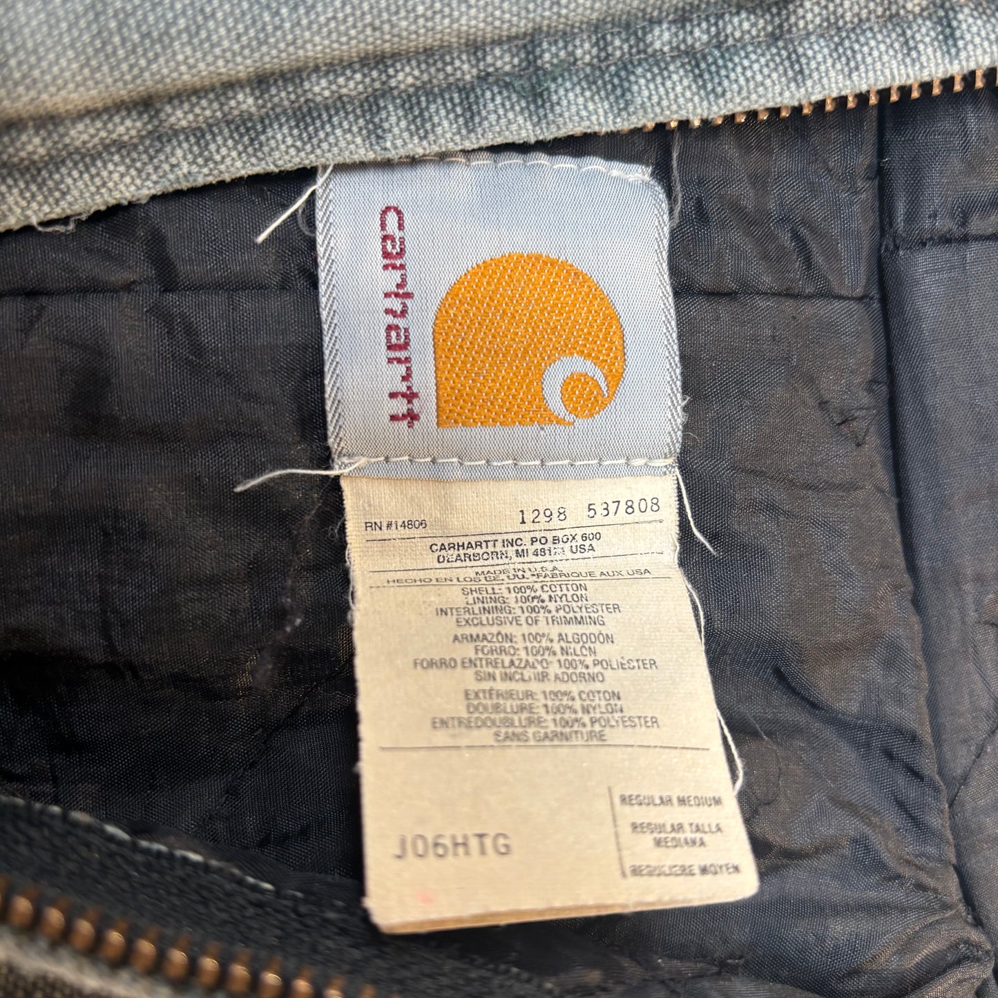 90's Carhartt カーハート アクティブジャケット J06HTG グリーン系 (M)/B3413J-SO