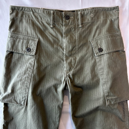 RRL ラルフローレン P-44 HBT モンキーパンツ ミリタリーカーゴパンツ (32×32)/C1449P-SO