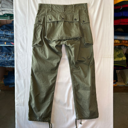 RRL ラルフローレン P-44 HBT モンキーパンツ ミリタリーカーゴパンツ (32×32)/C1449P-SO