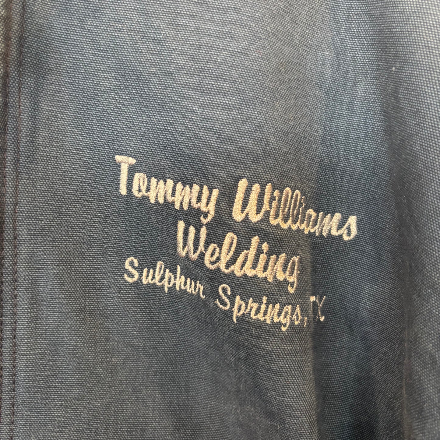 00's Carhartt カーハート 企業ロゴ入り アクティブジャケット "Tommy Williams Welding" J03 NVY 紺 (XL)/B3402J-SO