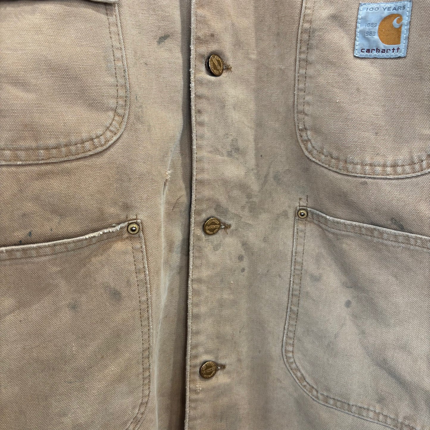 80's Carhartt カーハート 100周年 チョアコート ベージュ系 (サイズ不明)/B3415J-SO