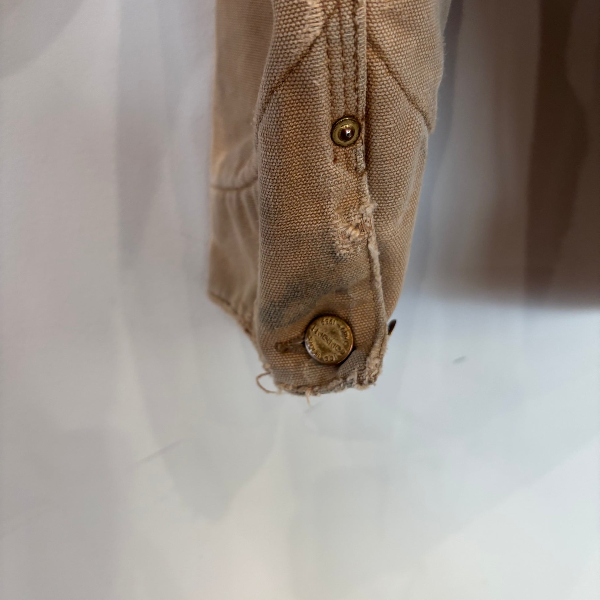 80's Carhartt カーハート 100周年 チョアコート ベージュ系 (サイズ