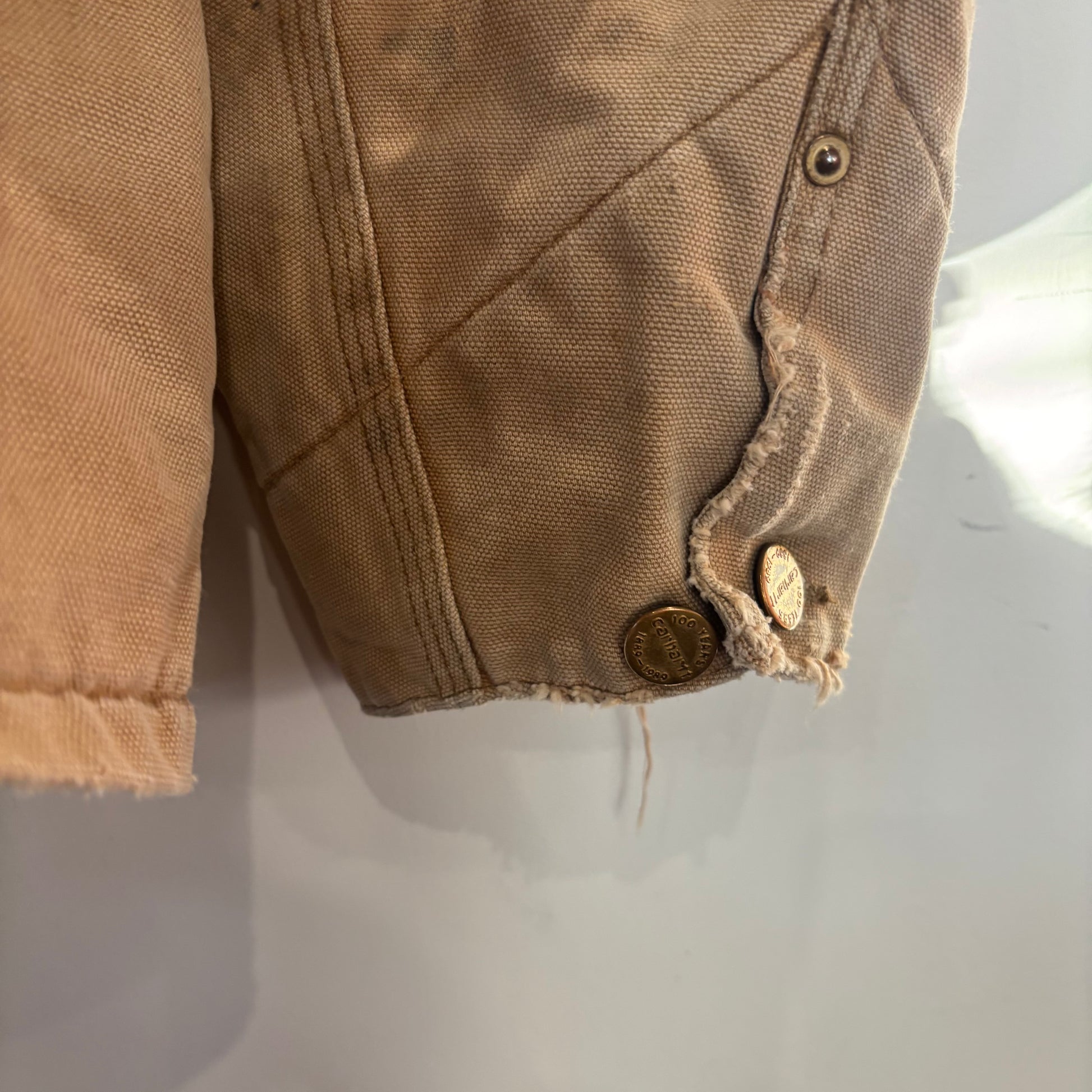 80's Carhartt カーハート 100周年 チョアコート ベージュ系 (サイズ