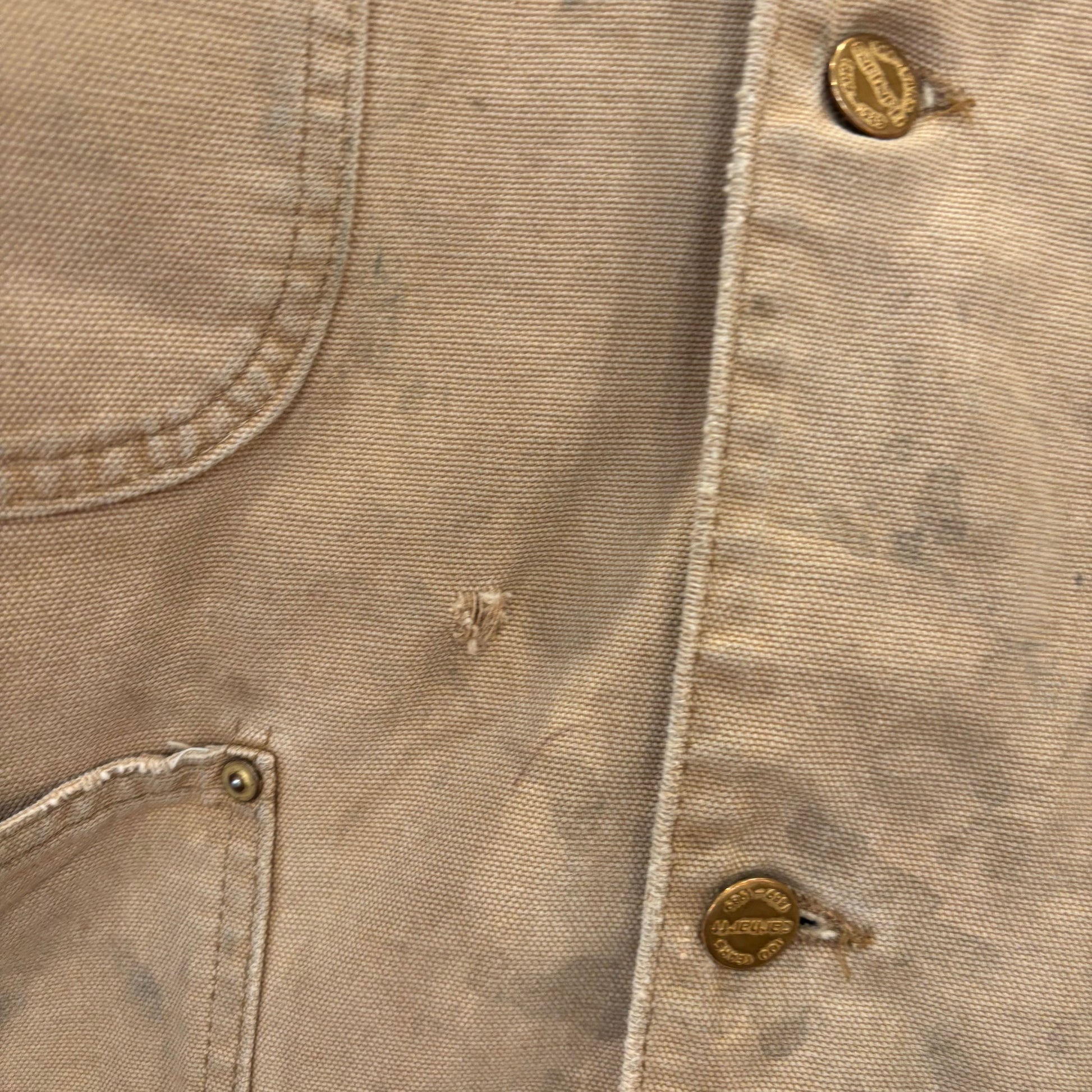 80's Carhartt カーハート 100周年 チョアコート ベージュ系 (サイズ