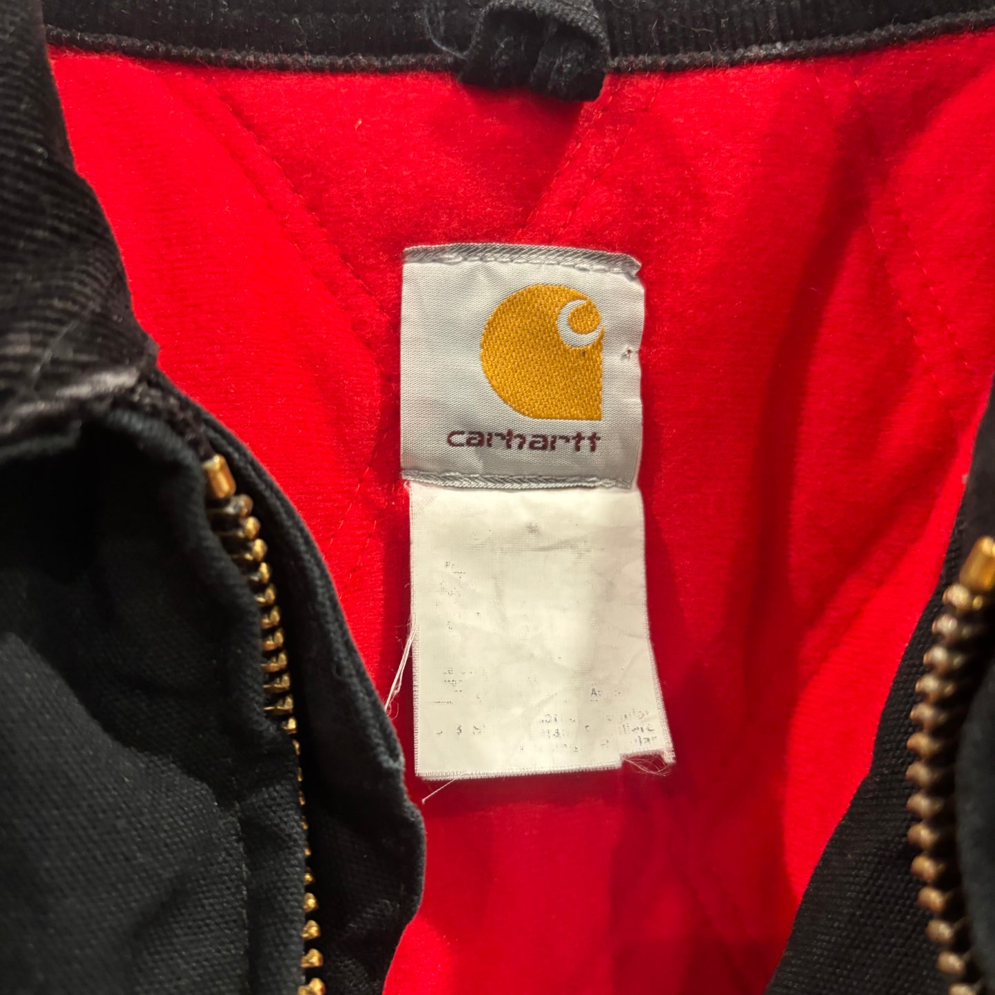 90~00's Carhartt カーハート 企業ロゴ入り サンタフェジャケット United Rentals 黒 (サイズ不明)/B3412J-SO