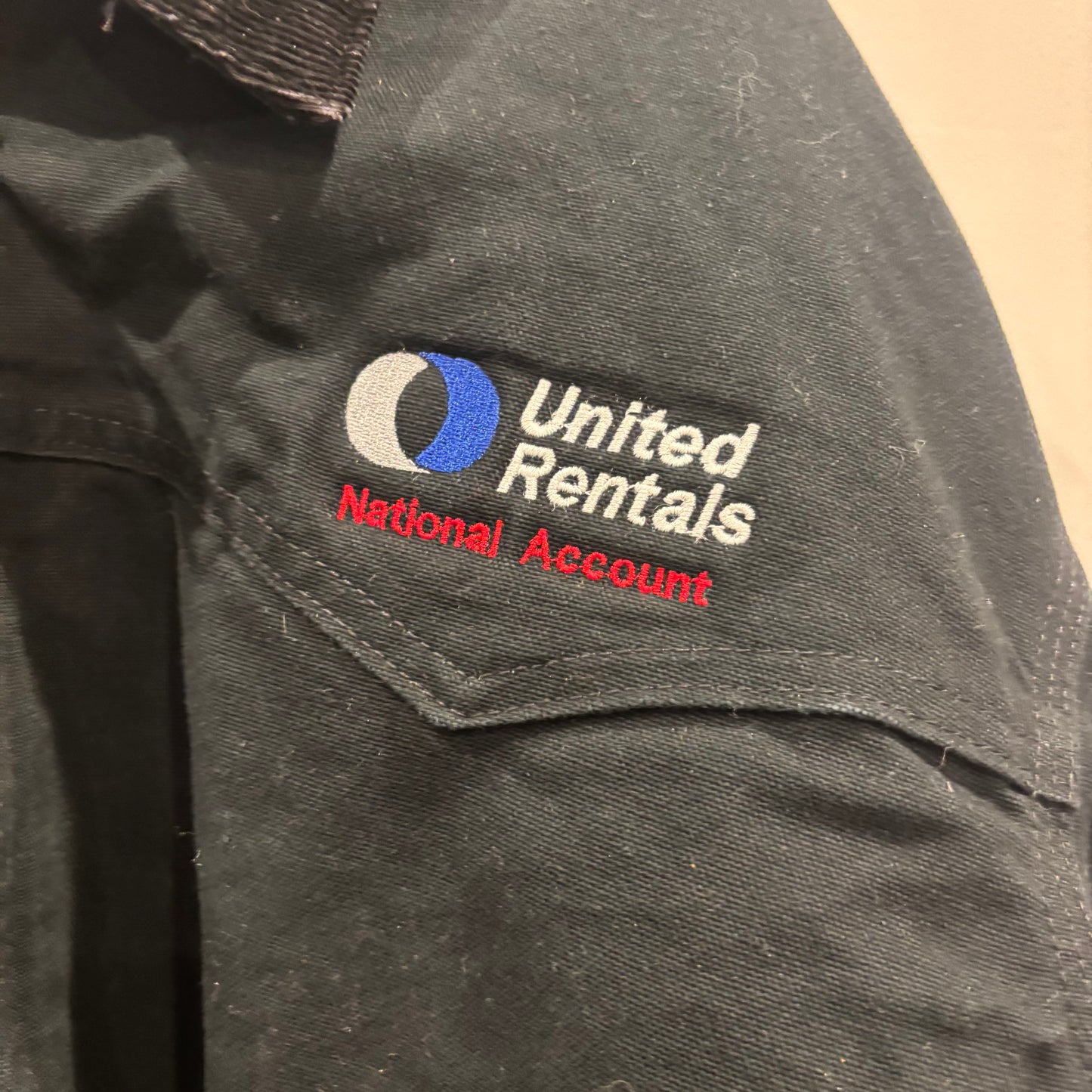 90~00's Carhartt カーハート 企業ロゴ入り サンタフェジャケット United Rentals 黒 (サイズ不明)/B3412J-SO