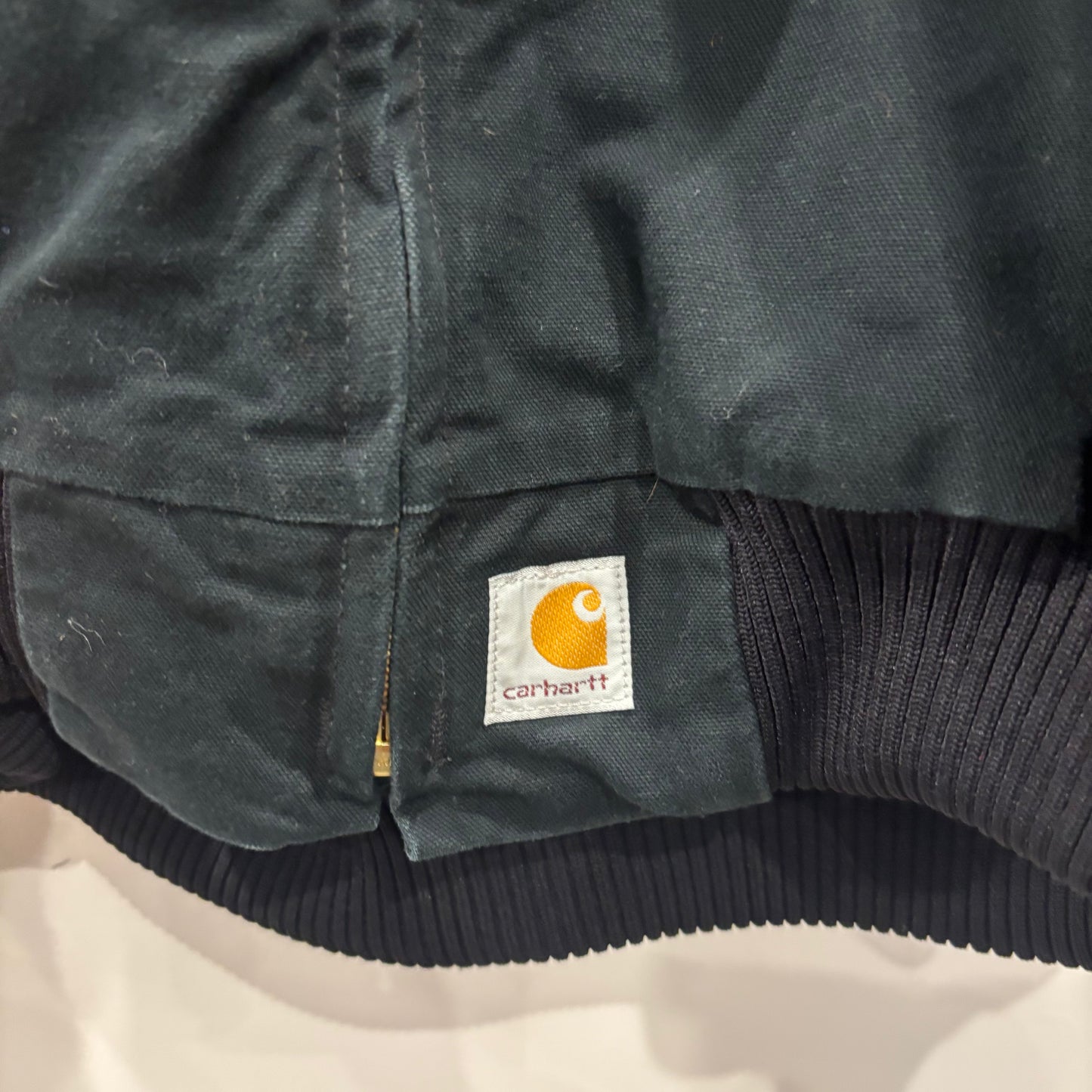 90~00's Carhartt カーハート 企業ロゴ入り サンタフェジャケット United Rentals 黒 (サイズ不明)/B3412J-SO