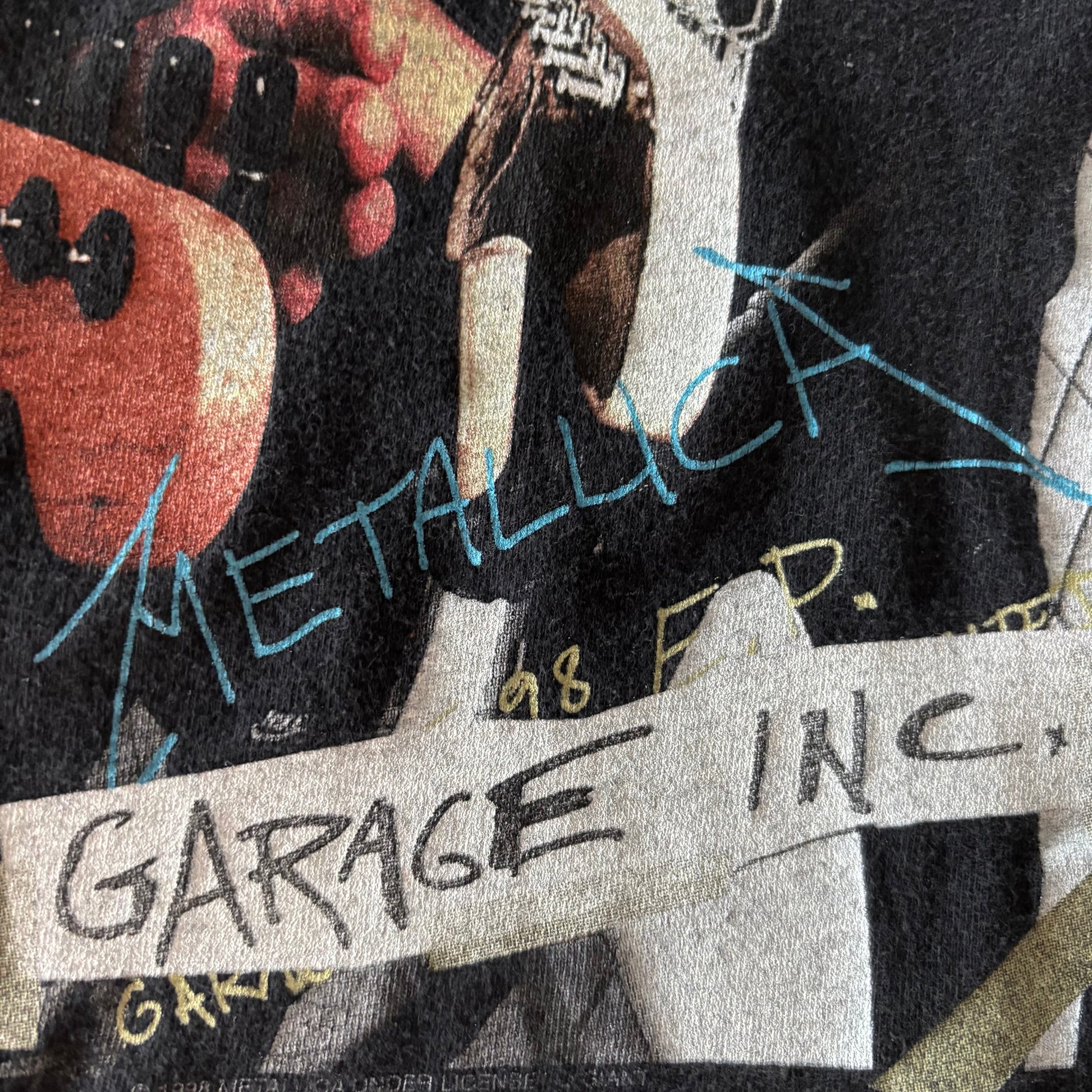 90's giant METALLICA GARAGE INC. アルバム ジャケ写 Tシャツ 黒 L 90's giant METALLICA GARAGE INC. アルバム ジャケ写 Tシャツ 黒 L